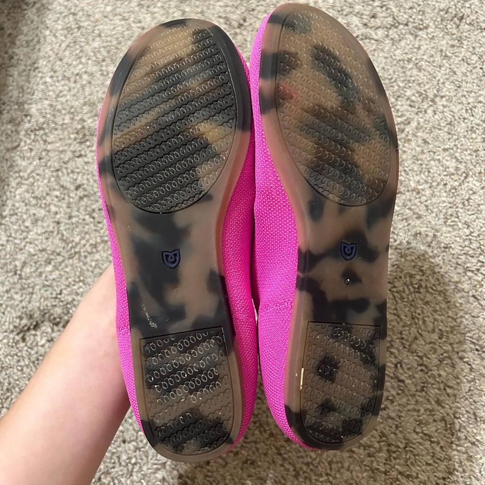 Rothy's Dragonfruit Pink Knit Ballet Flats - Picture 8 of 13
